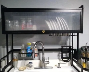 Escurridor de Platos con Tapa, ahorrador de Espacio photo review